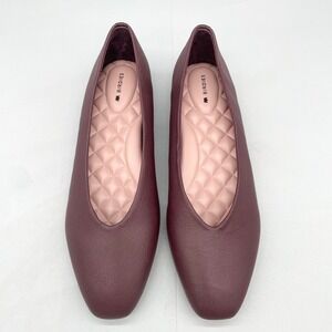 Birdies The Crane Burgundy Square Toe Ballet Flats Size 9.5
